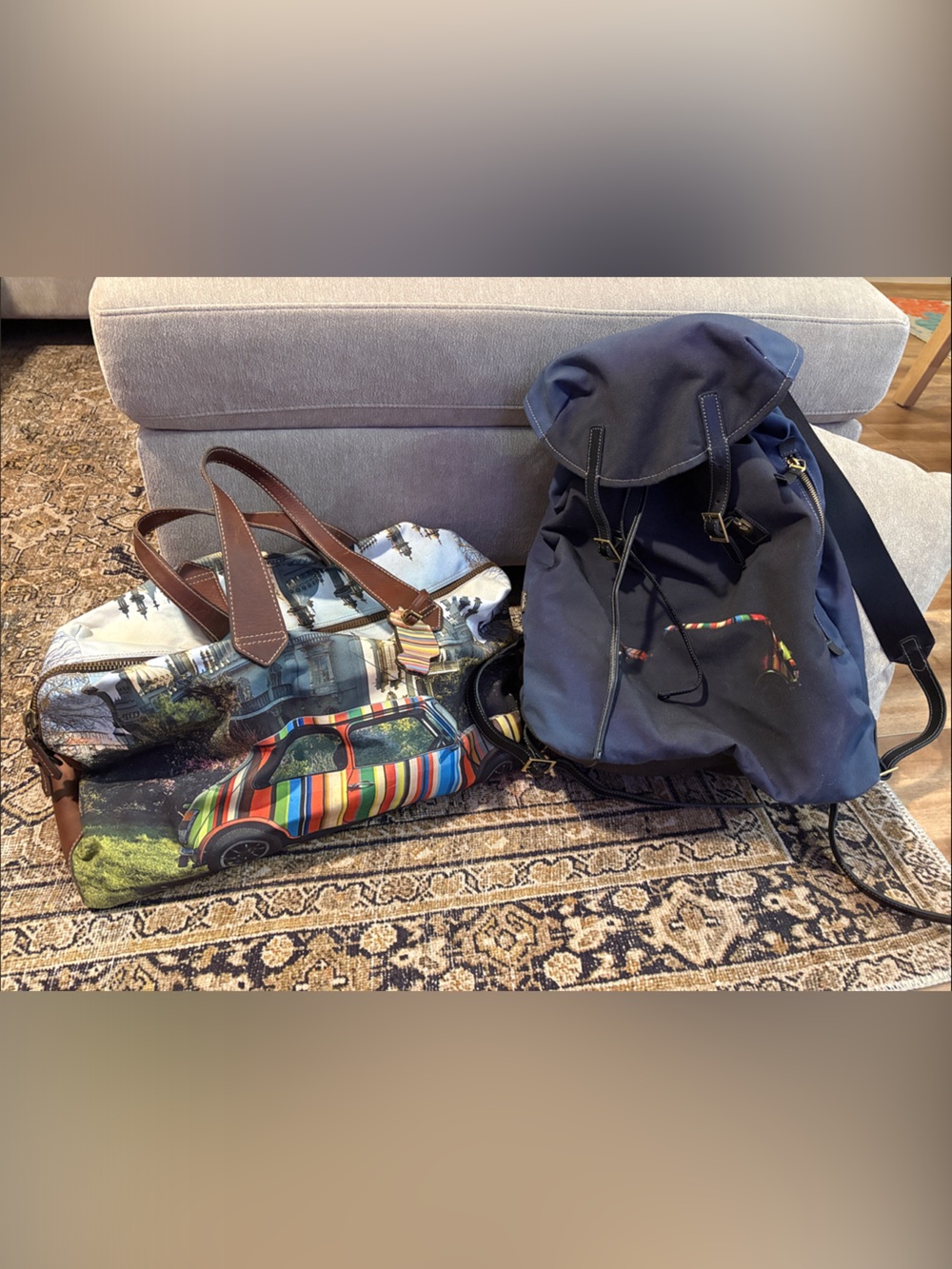Paul Smith Bag Bundle - Mini Cooper backpack and canvas duffle
